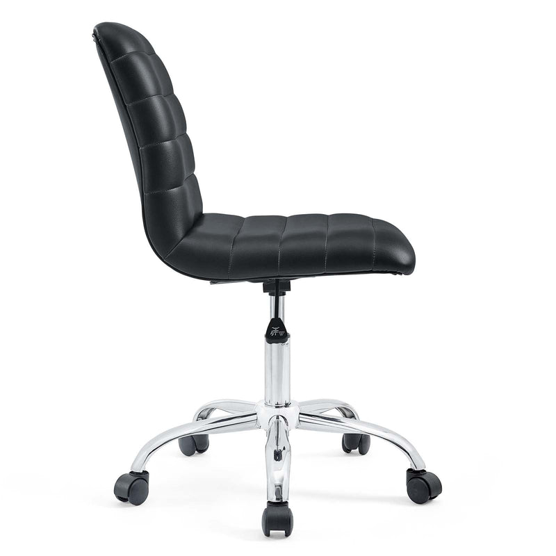 Louise Armless Mid Back Vinyl Office Chair