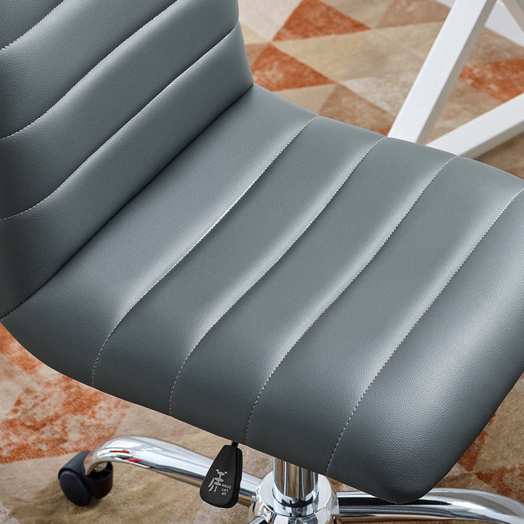 Louise Armless Mid Back Vinyl Office Chair