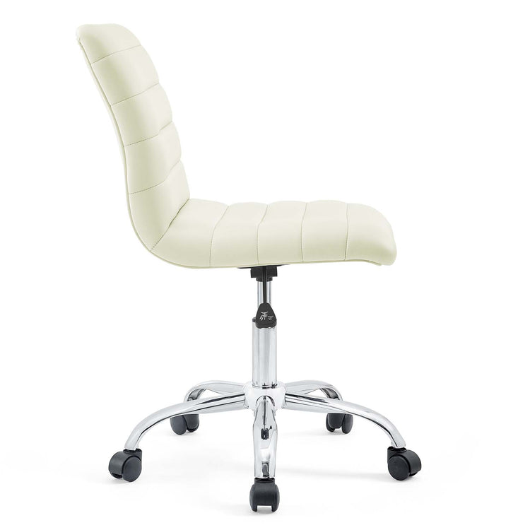 Louise Armless Mid Back Vinyl Office Chair