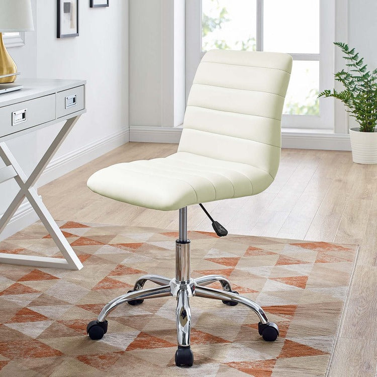 Louise Armless Mid Back Vinyl Office Chair