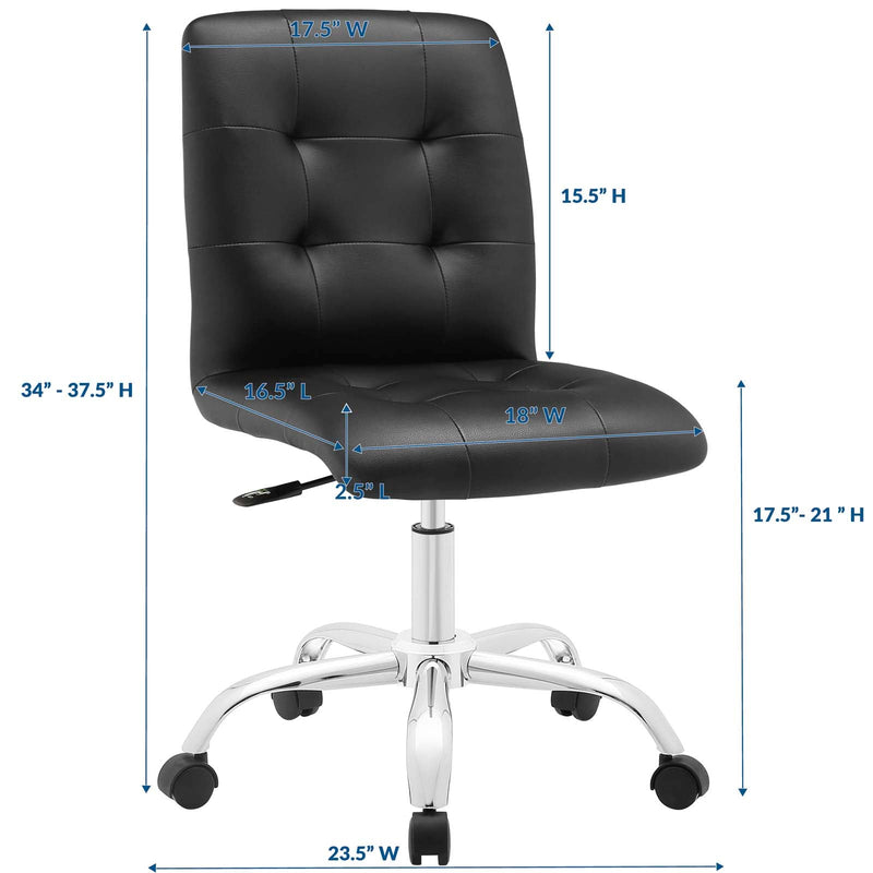 Calliope Armless Mid Back Office Chair