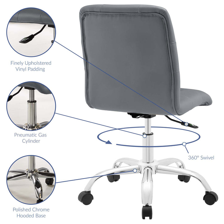 Calliope Armless Mid Back Office Chair