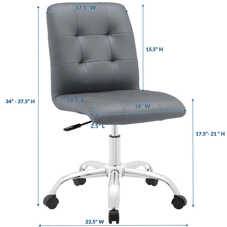 Calliope Armless Mid Back Office Chair