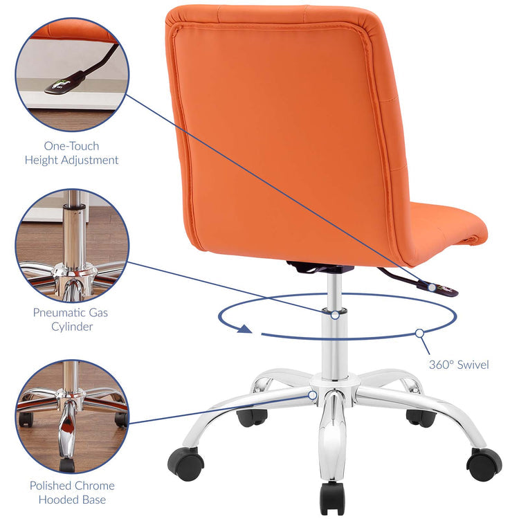 Calliope Armless Mid Back Office Chair