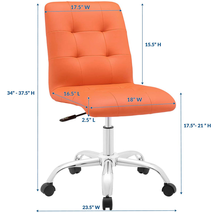 Calliope Armless Mid Back Office Chair