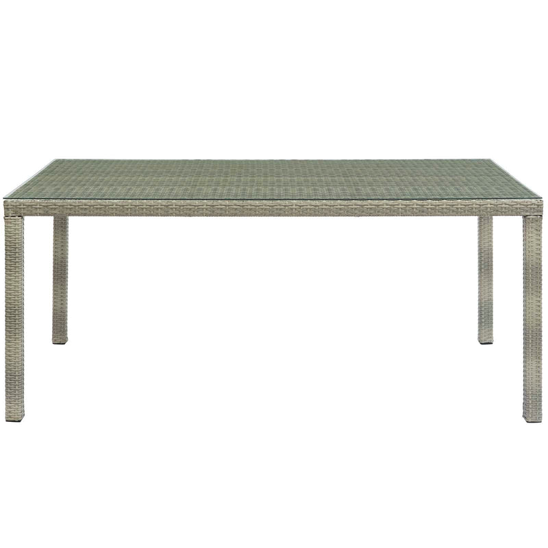 Maisie 70" Outdoor Patio Wicker Rattan Dining Table