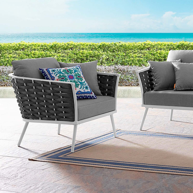 Emory Outdoor Patio Aluminum Armchair