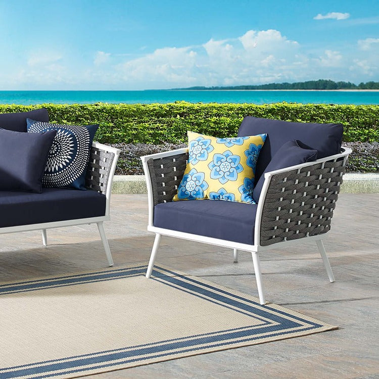 Emory Outdoor Patio Aluminum Armchair