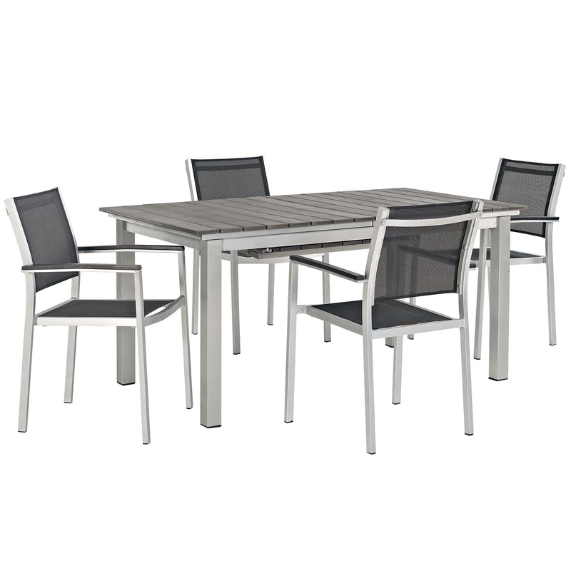 Aviana 5 Piece Outdoor Patio Aluminum Dining Set