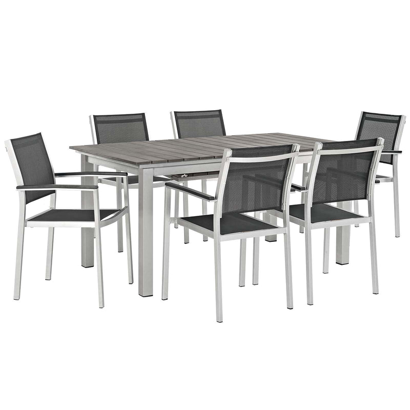 Aviana 7 Piece Outdoor Patio Aluminum Dining Set