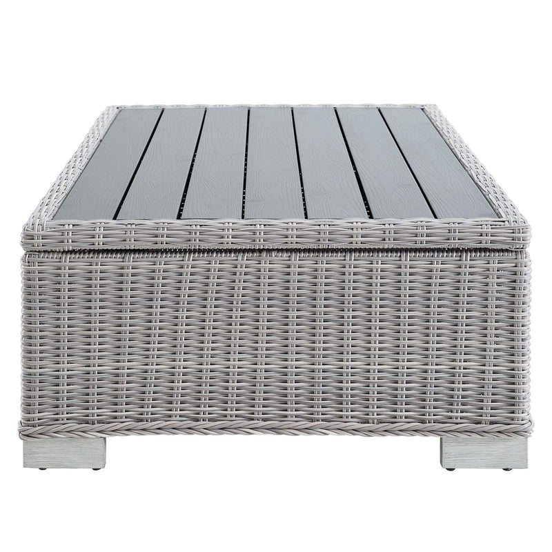 Santiago 45" Outdoor Patio Wicker Rattan Coffee Table