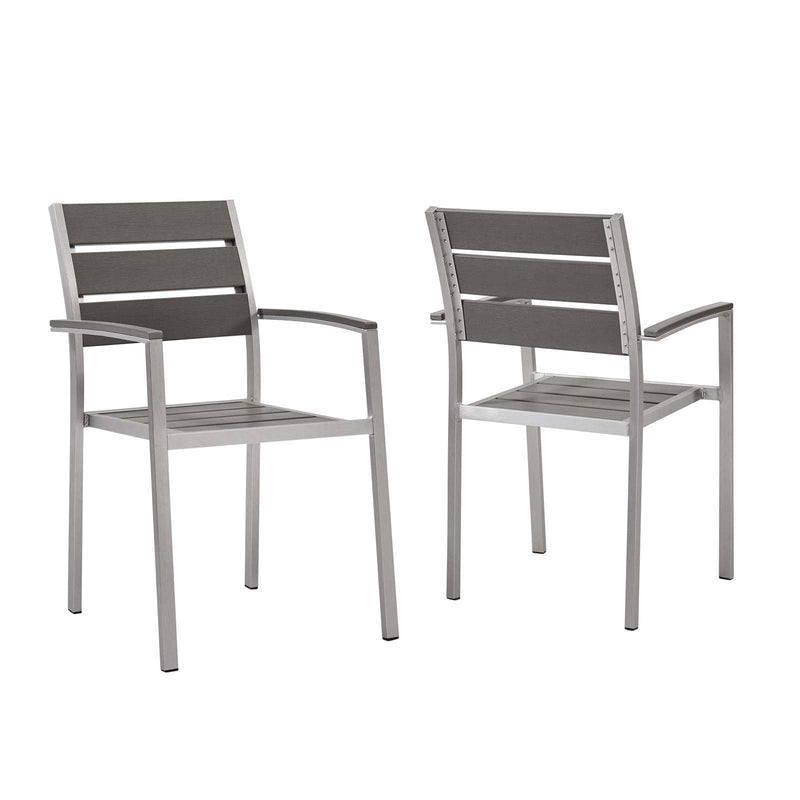 Aviana Outdoor Patio Aluminum Dining Armchair Set of 2