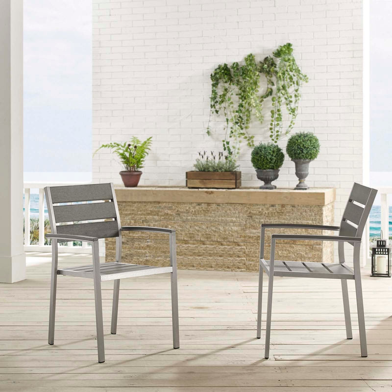 Aviana Outdoor Patio Aluminum Dining Armchair Set of 2