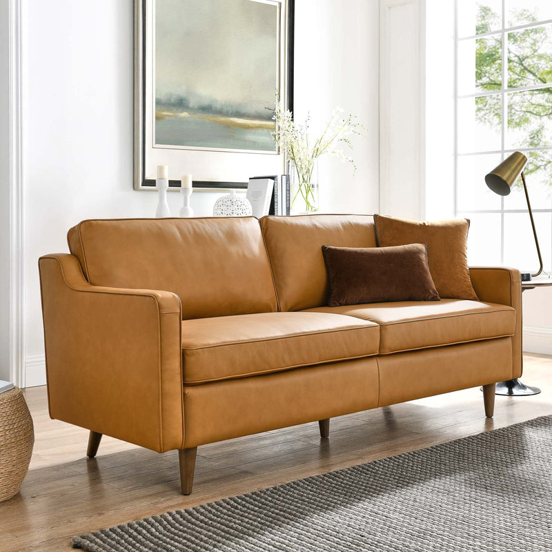 Lillie Genuine Leather Sofa