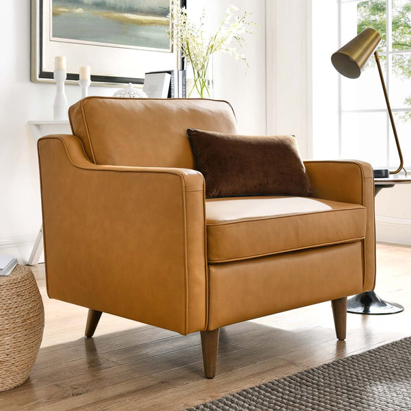 Lillie Genuine Leather Armchair