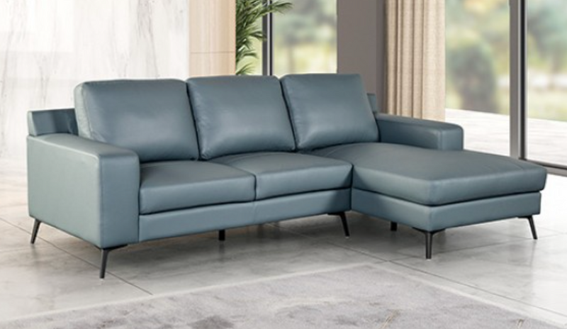 Invito L Shaped Top Grain Leather Sectional Lounge Sofa by VinelandOrr