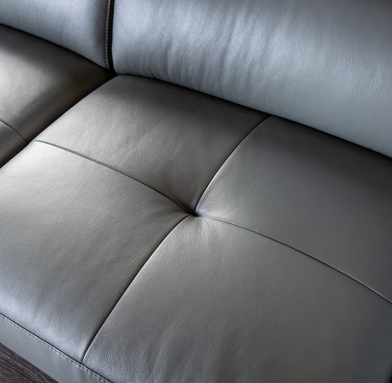 Zephyr L Shaped Top Grain Leather Sectional Lounge Sofa by VinelandOrr