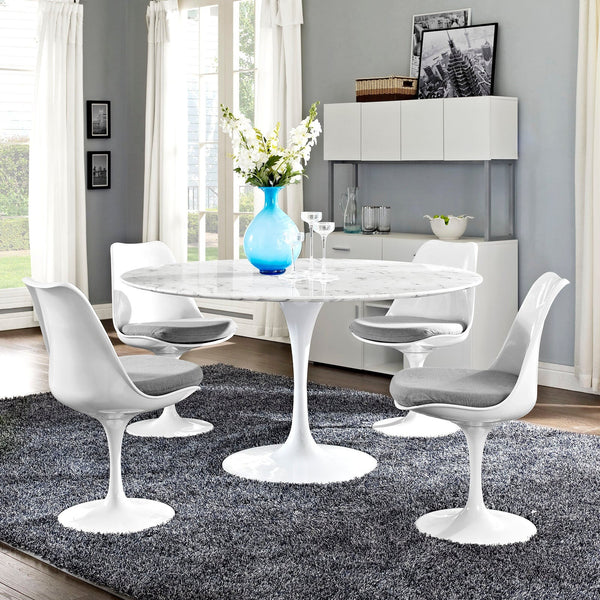 Angie 54" Round Artificial Marble Dining Table