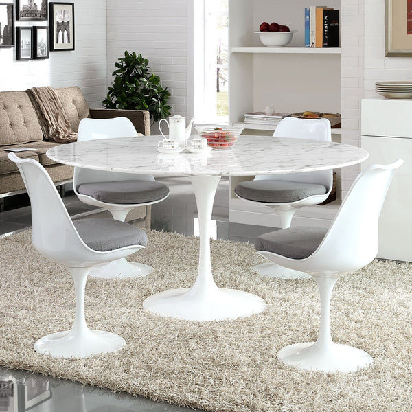 Angie 60" Round Artificial Marble Dining Table