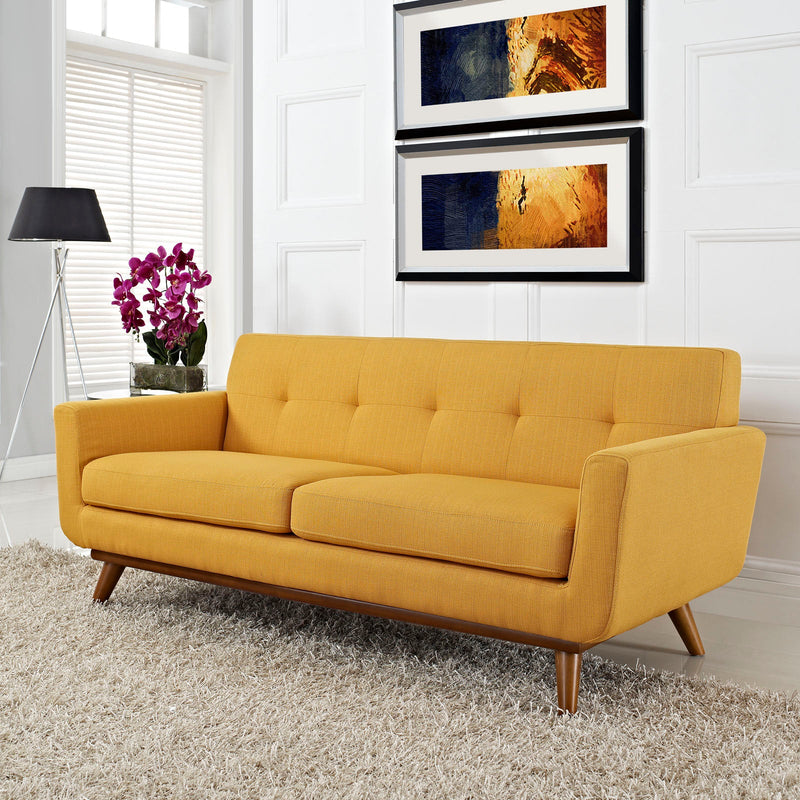 Brianna Upholstered Fabric Loveseat