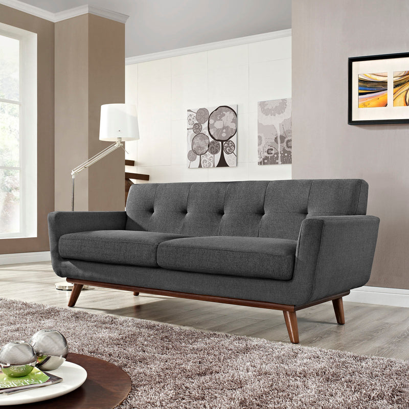 Brianna Upholstered Fabric Loveseat