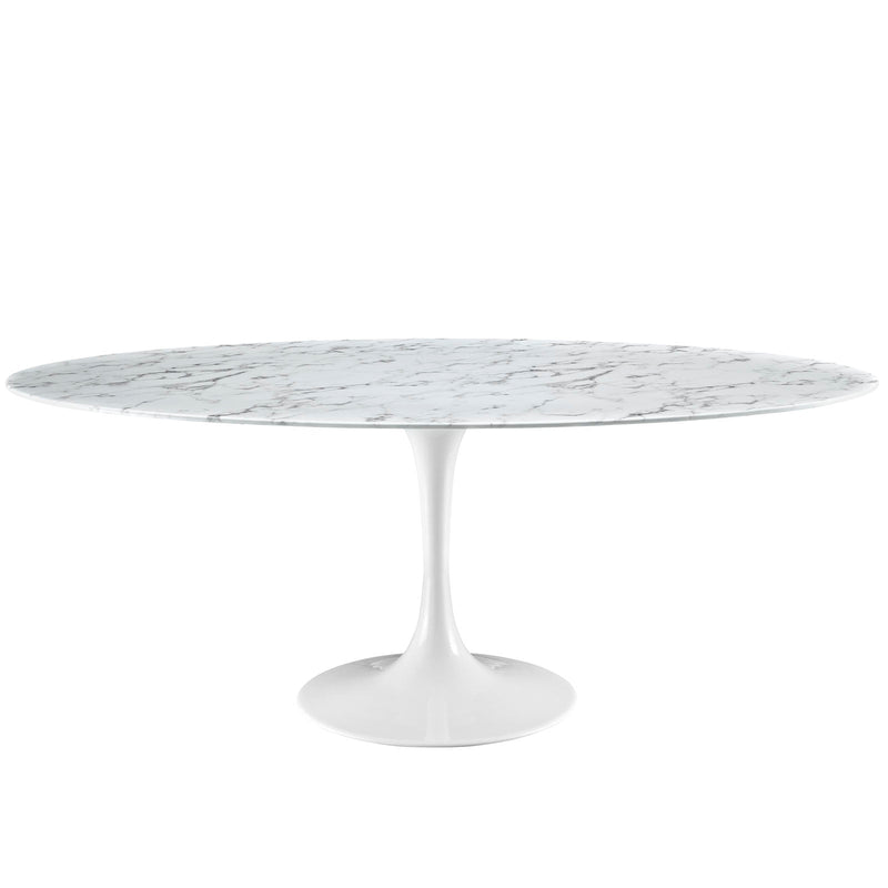 Angie 60" Oval Artificial Marble Dining Table