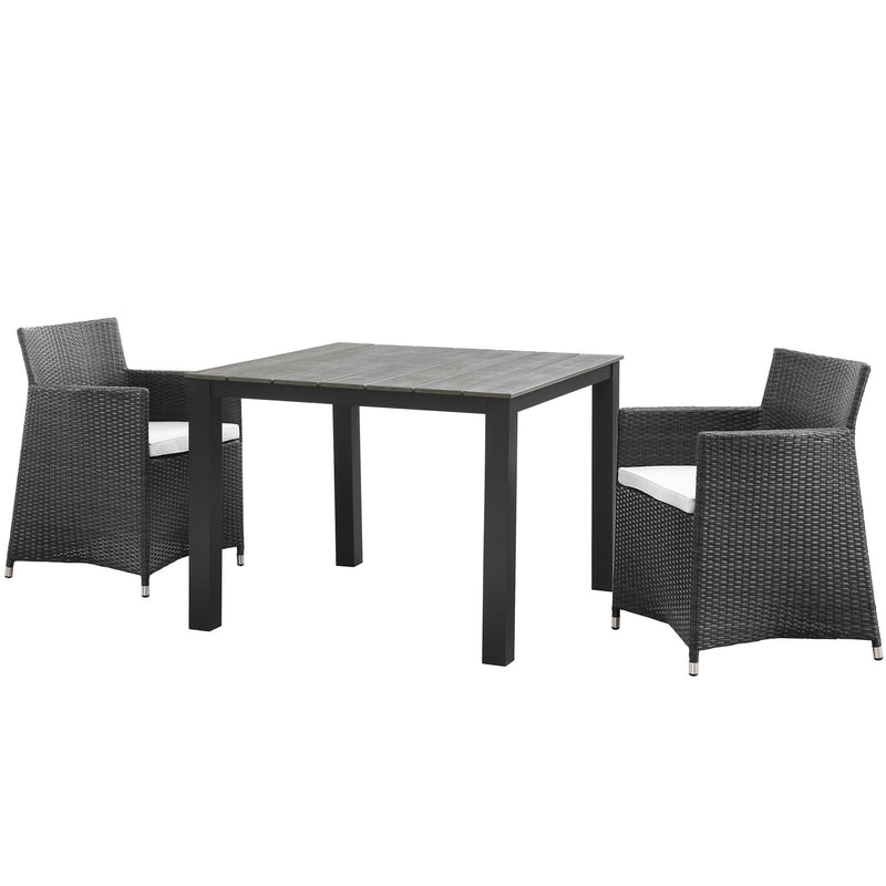 Tru 3 Piece Outdoor Patio Wicker Dining Set