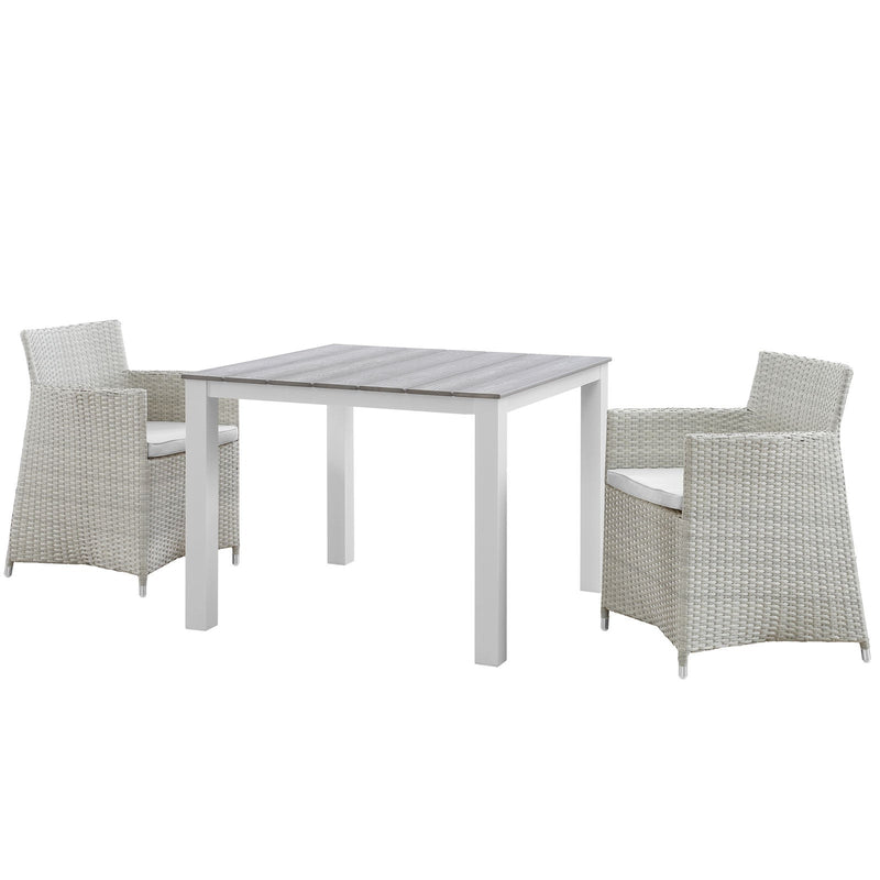 Tru 3 Piece Outdoor Patio Wicker Dining Set