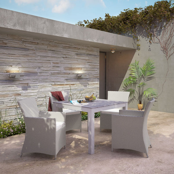 Tru 5 Piece Outdoor Patio Wicker Dining Set