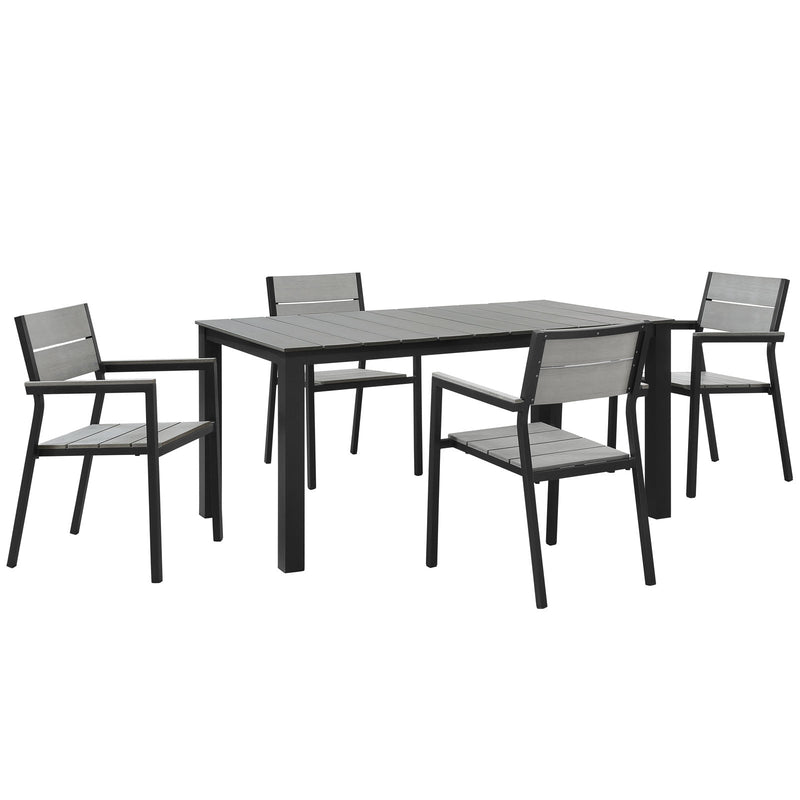 Avalynn 5 Piece Outdoor Patio Dining Set