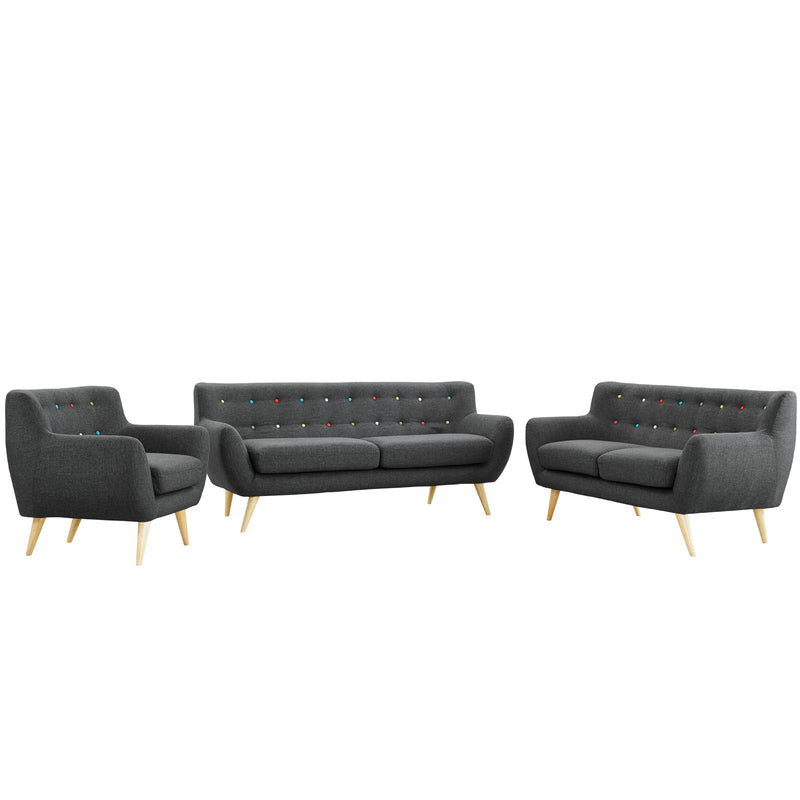 Emilia 3 Piece Living Room Set