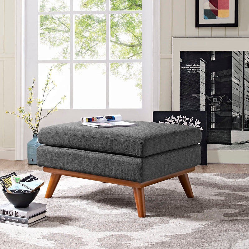 Brianna Upholstered Fabric Ottoman