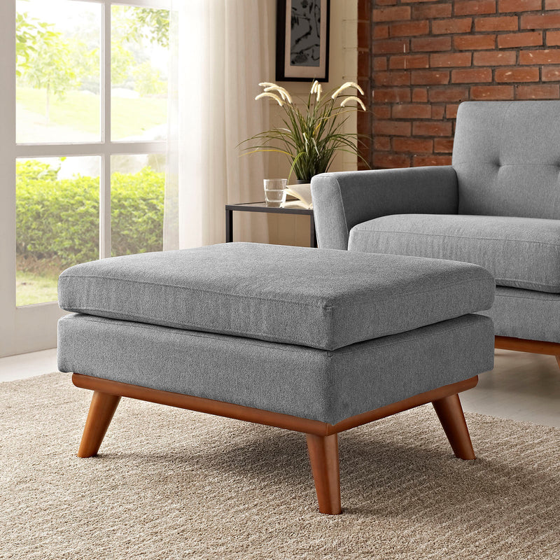 Brianna Upholstered Fabric Ottoman