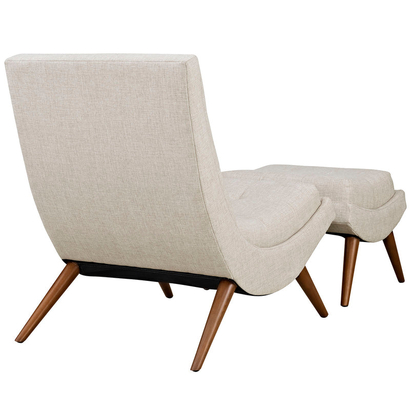 Raquel Upholstered Fabric Lounge Chair Set