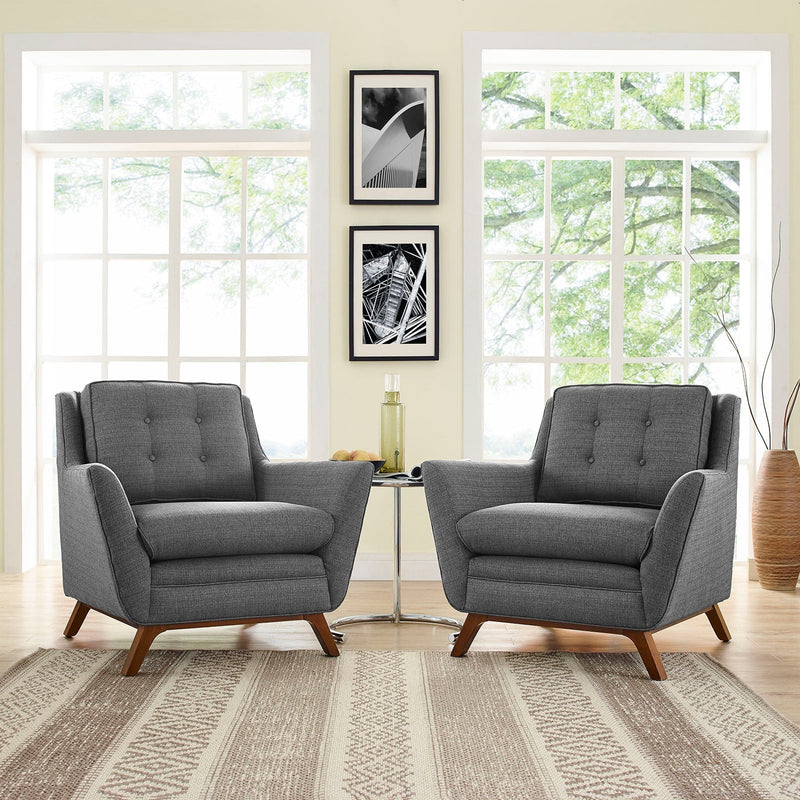 Valentina 2 Piece Upholstered Fabric Living Room Set