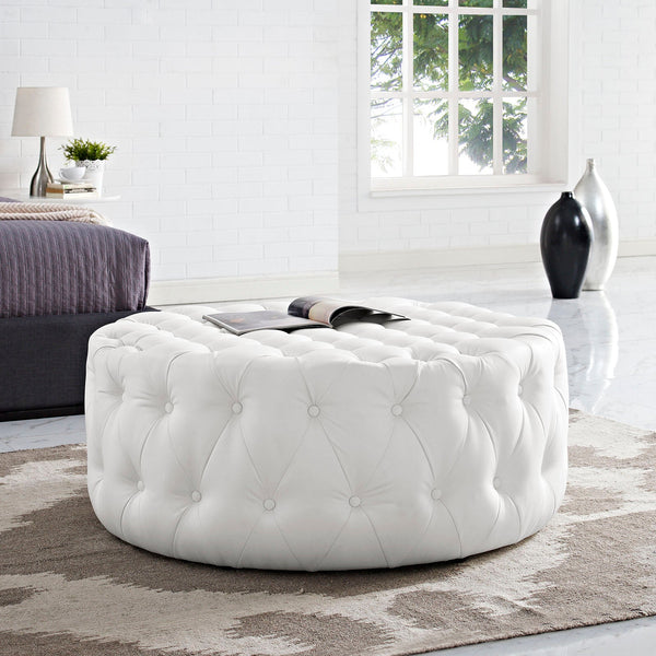 Anakin Upholstered Vinyl Ottoman