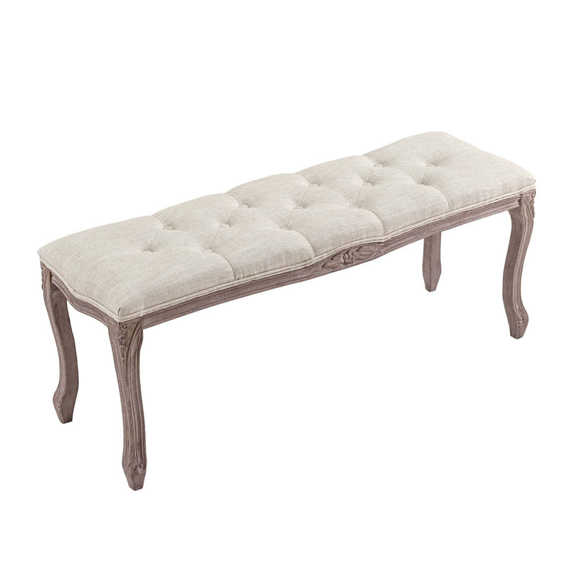 Alan Vintage French Upholstered Fabric Bench