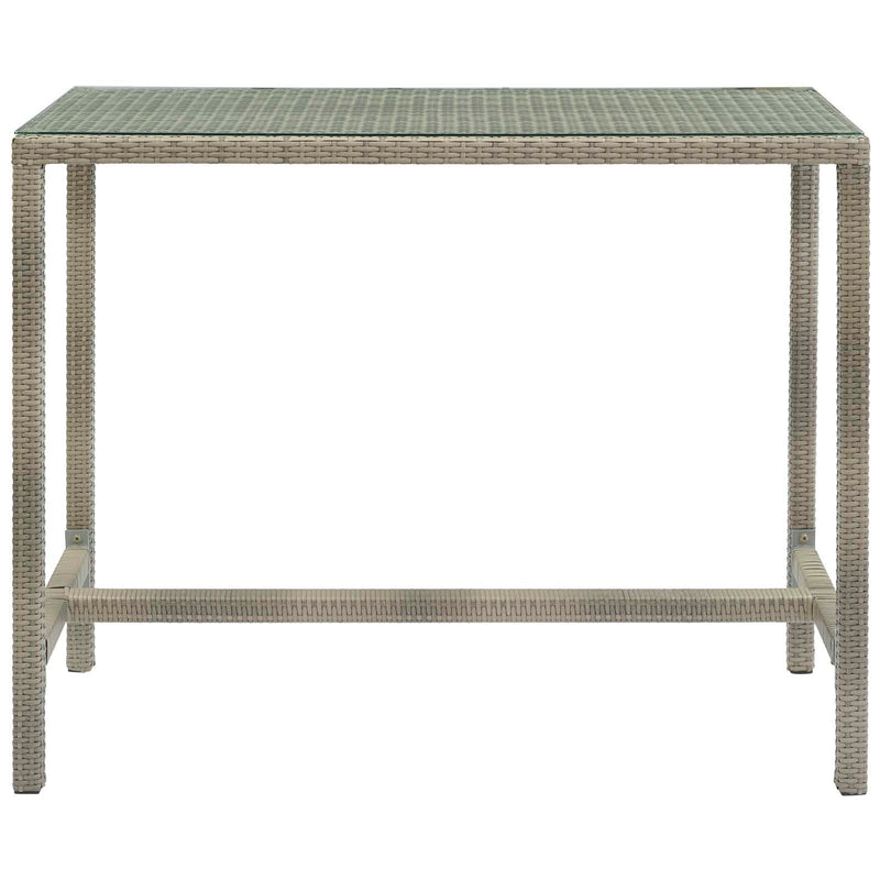 Maisie Outdoor Patio Wicker Rattan Large Bar Table