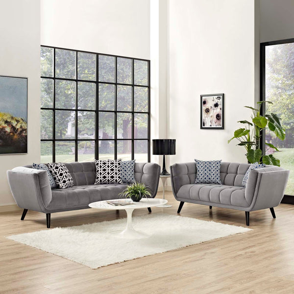 Atharv 2 Piece Performance Velvet Sofa and Loveseat Set