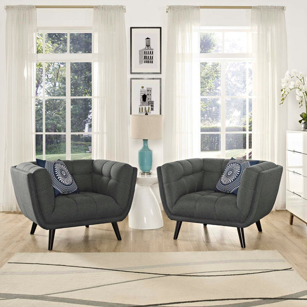 Atharv 2 Piece Upholstered Fabric Armchair Set