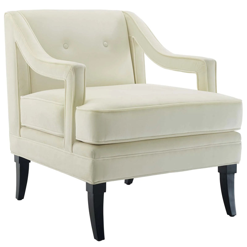 Daleyza Button Tufted Performance Velvet Armchair