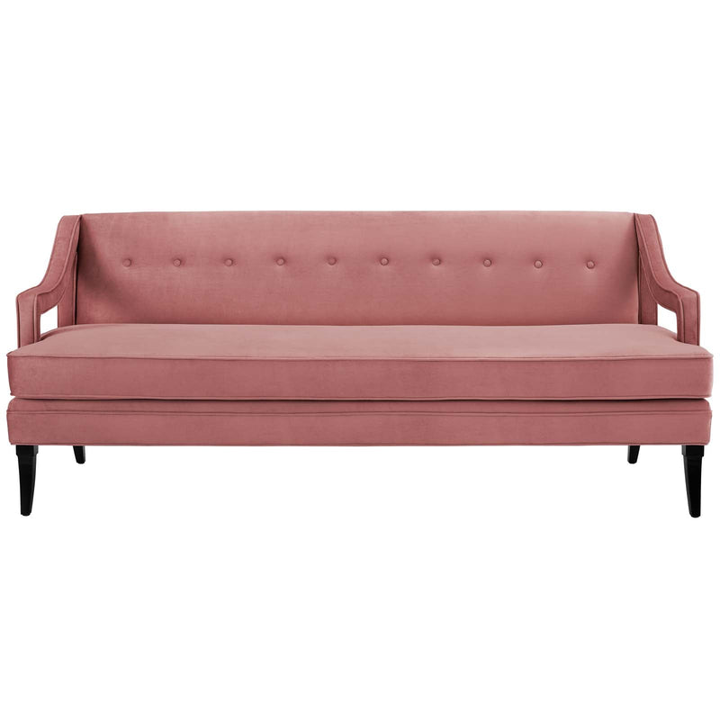 Daleyza Button Tufted Performance Velvet Sofa