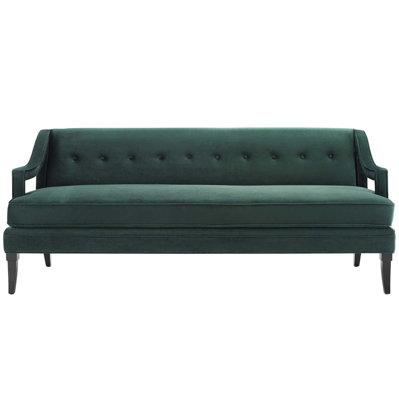 Daleyza Button Tufted Performance Velvet Sofa