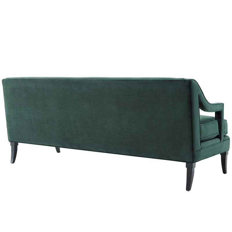 Daleyza Button Tufted Performance Velvet Sofa