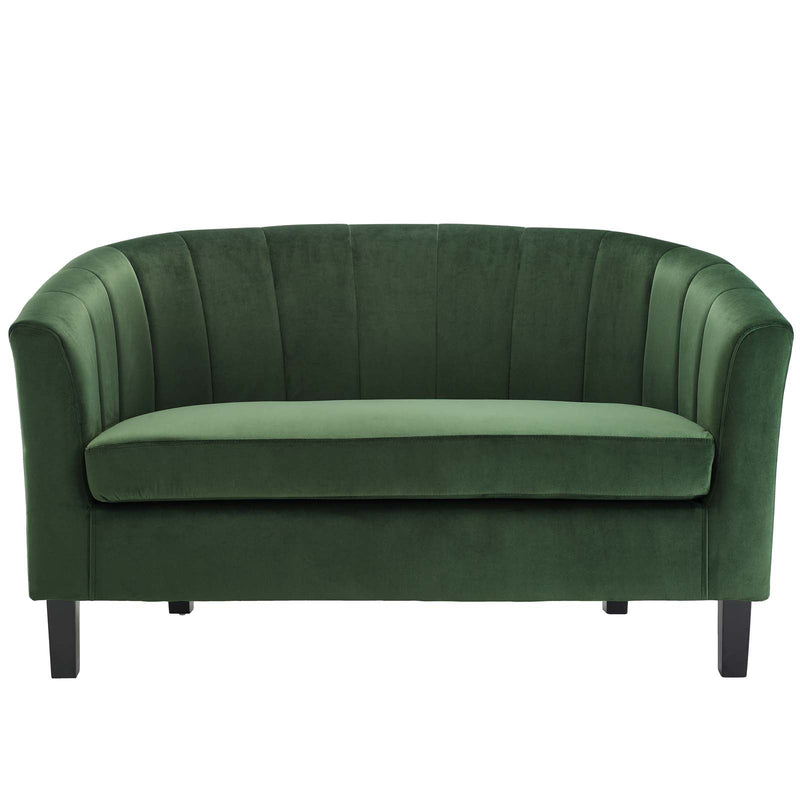 Jamal Channel Tufted Performance Velvet Loveseat