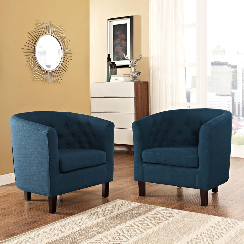 Jamal 2 Piece Upholstered Fabric Armchair Set