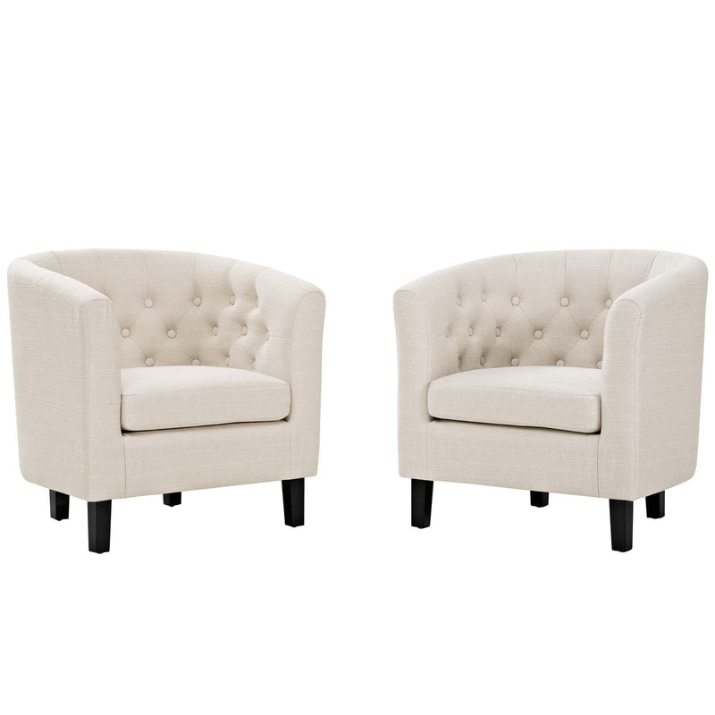 Jamal 2 Piece Upholstered Fabric Armchair Set