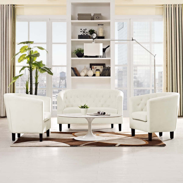 Jamal 3 Piece Performance Velvet Loveseat and Armchair Set