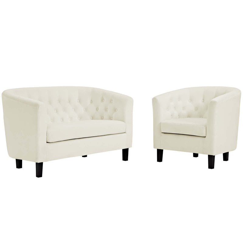 Jamal 2 Piece Performance Velvet Loveseat and Armchair Set