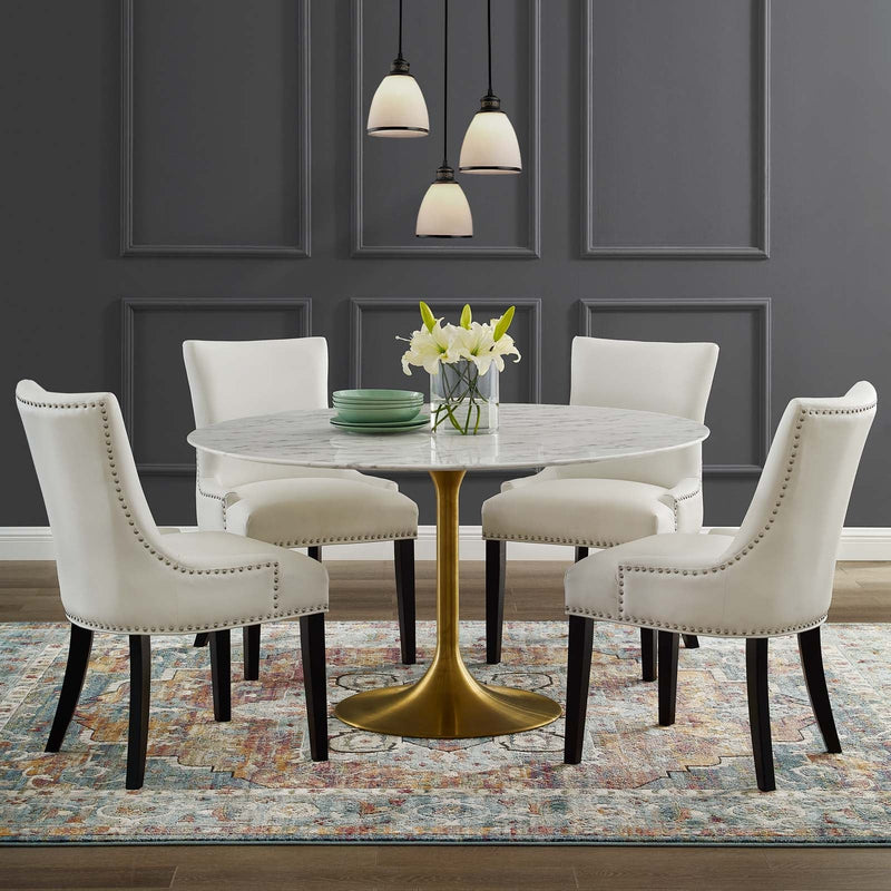 Fallon 54" Round Artificial Marble Dining Table